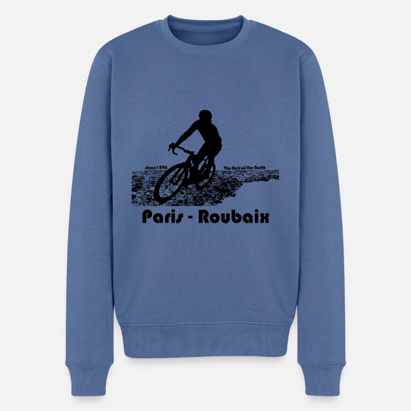 Paris - Roubaix - Männer Premium Bio Pullover - Taubenblau
