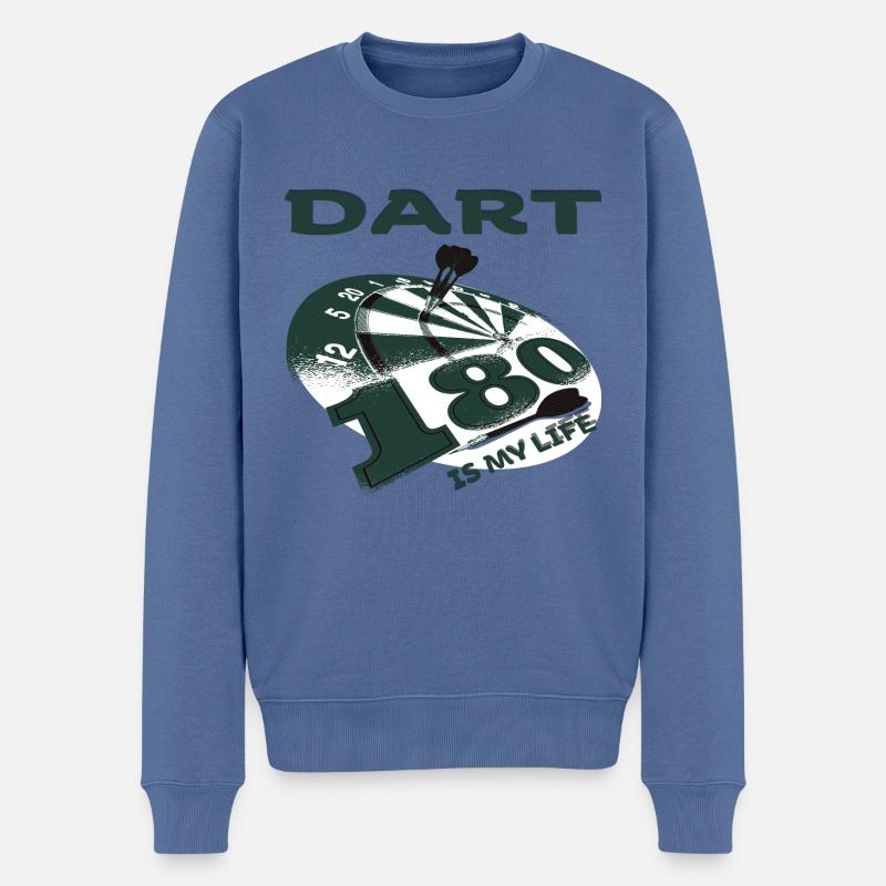 Fléchettes fléchettes - Pull Premium bio Homme - bleu pigeon