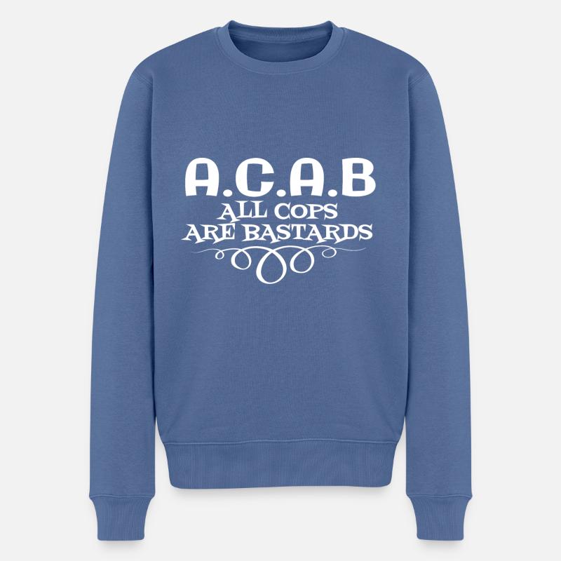 ACAB -All Cops Are Bastards - Männer Premium Bio Pullover - Taubenblau