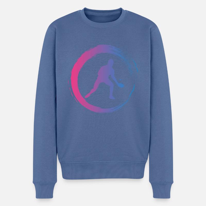 Tischtennis - Männer Premium Bio Pullover - Taubenblau