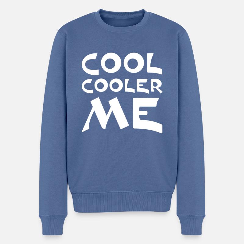 Cool cooler me - Pull Premium bio Homme - bleu pigeon