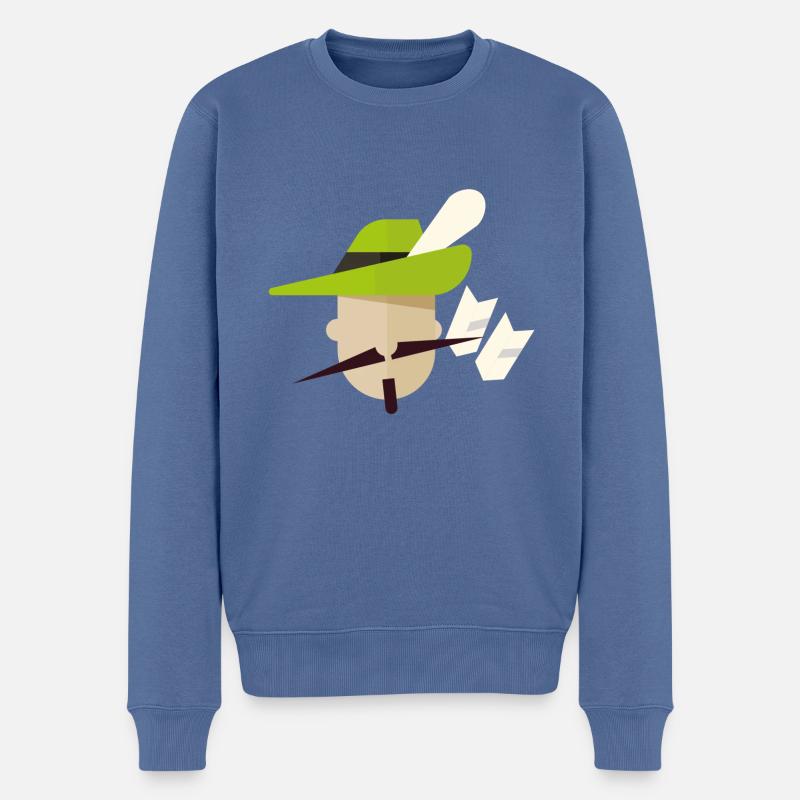 Robin Hood - Archer - Hero - Männer Premium Bio Pullover - Taubenblau