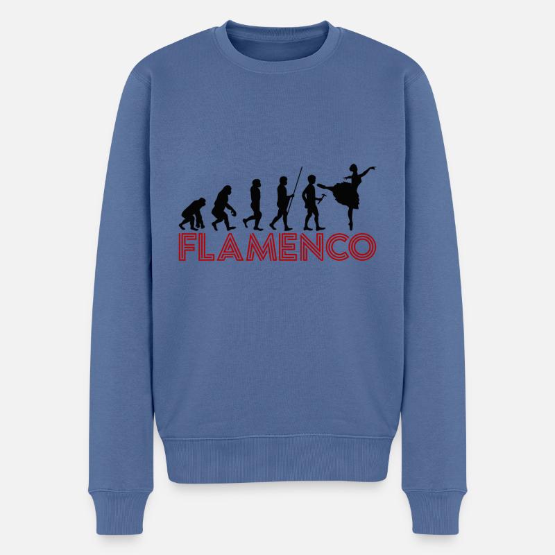 Flamenco Evolution - Noir - Pull Premium bio Homme - bleu pigeon