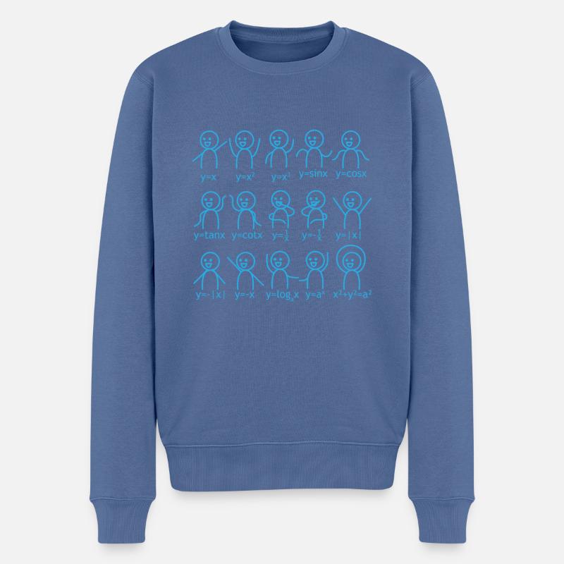 Cadeau scolaire de formule graphique de mathématiques - Pull Premium bio Homme - bleu pigeon