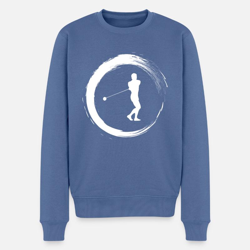 Hammerwerfen - Männer Premium Bio Pullover - Taubenblau