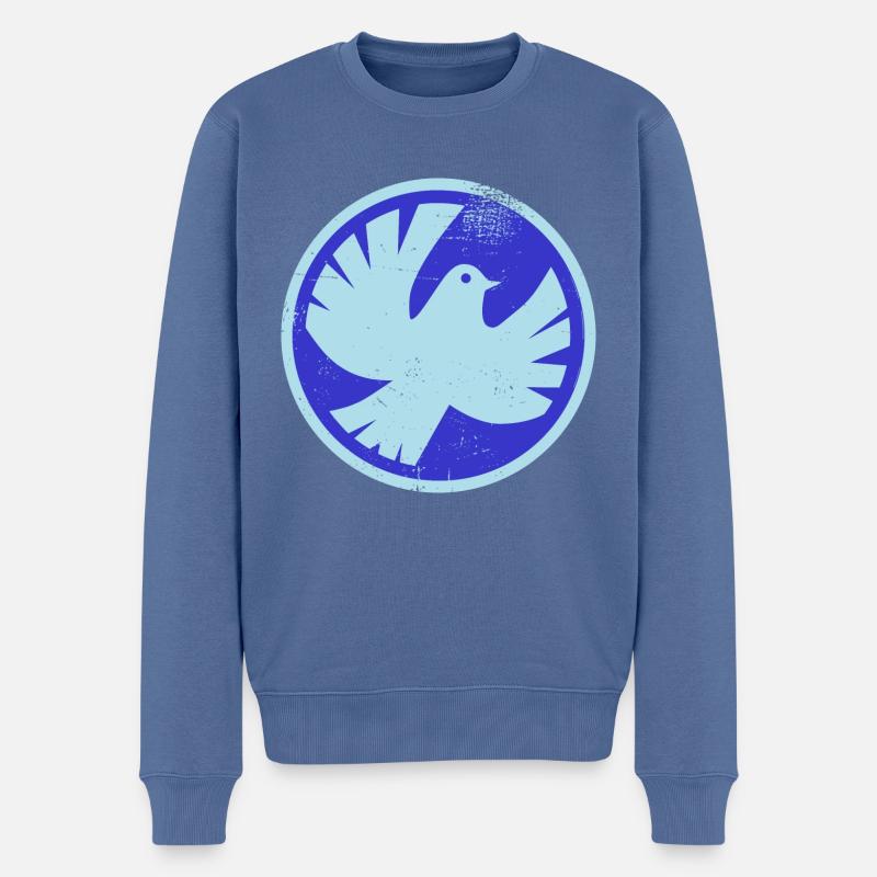 Colombe de paix - Pull Premium bio Homme - bleu pigeon