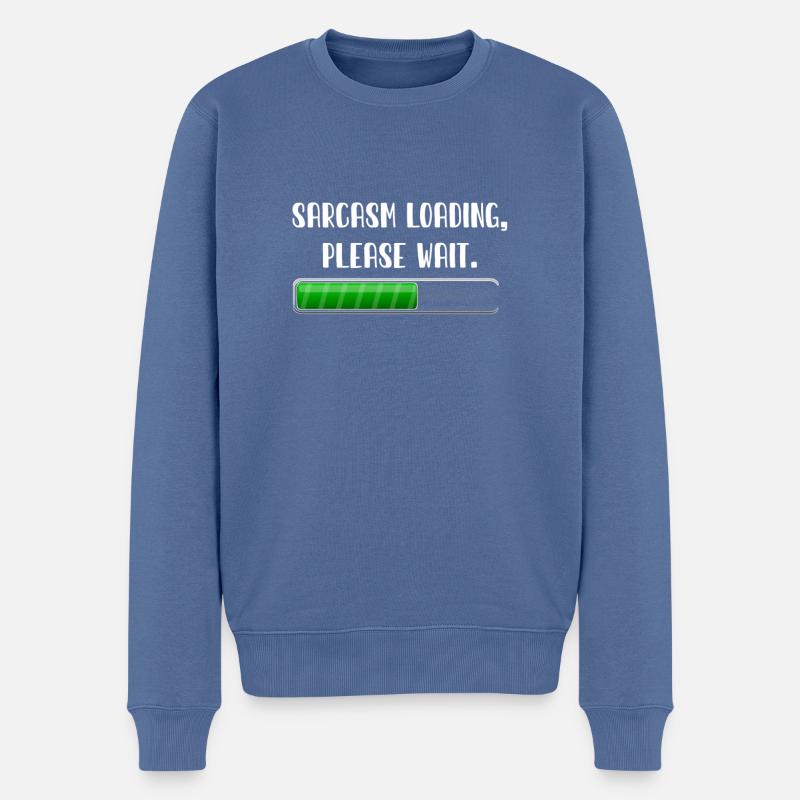 Sarcasme - Pull Premium bio Homme - bleu pigeon