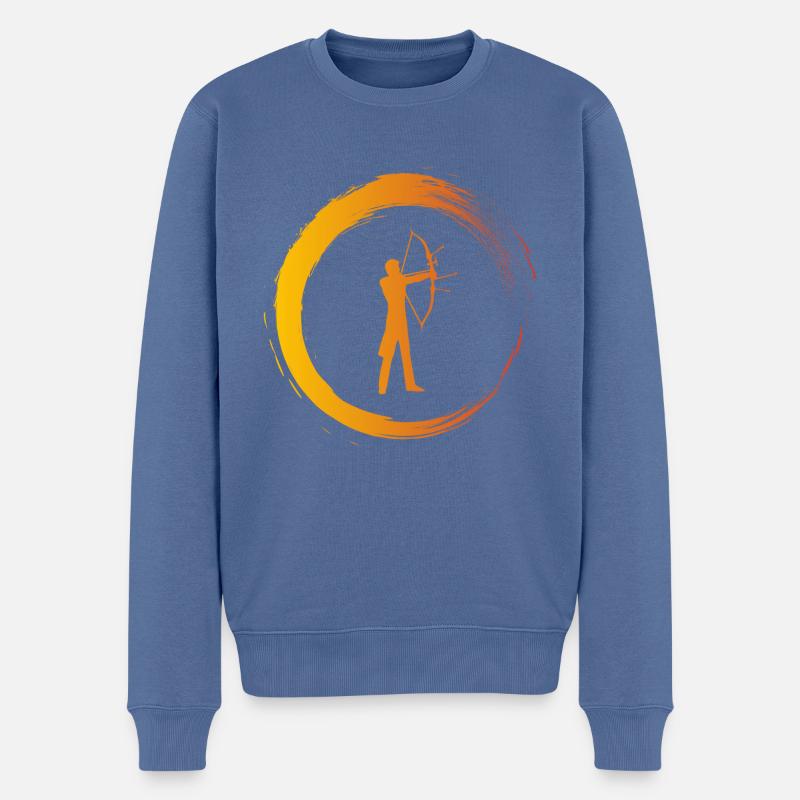 Bogenschütze - Männer Premium Bio Pullover - Taubenblau