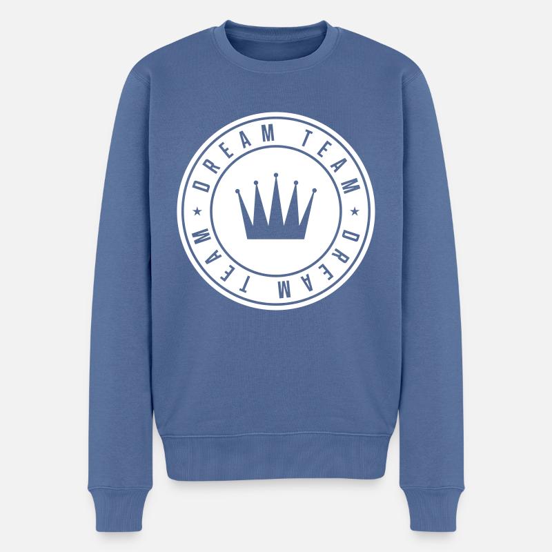 cercle de couronne de l'équipe de rêve - Pull Premium bio Homme - bleu pigeon