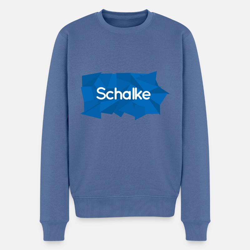 Schalke blau/weiß - Männer Premium Bio Pullover - Taubenblau