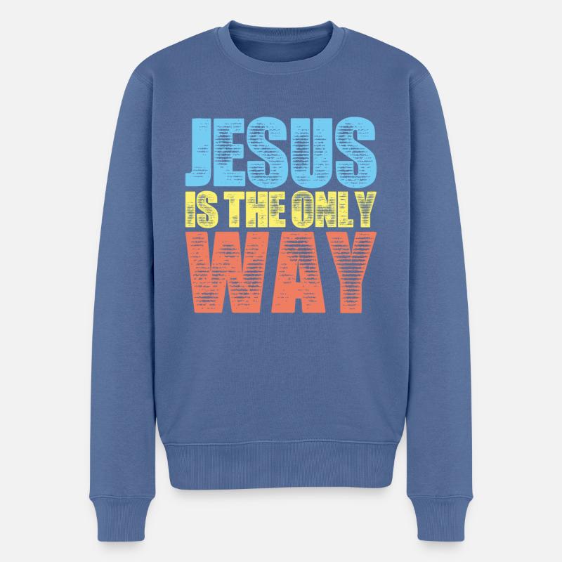 La foi de Jésus-Christ - Pull Premium bio Homme - bleu pigeon