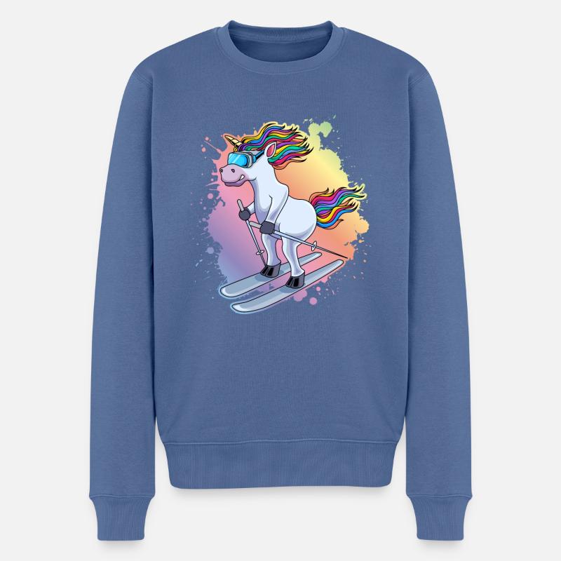 Stok narciarski Einhorn Bunt Klecks - Ekologiczna męska bluza Premium - gołębi