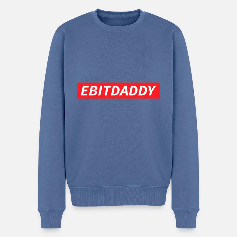 Profession de cadeau comptable Ebitdaddy - Pull Premium bio Homme - bleu pigeon
