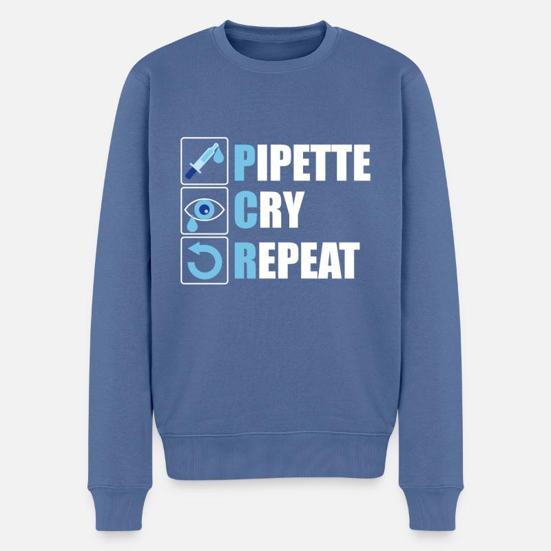 Biologie Chemie Labor Spruch Geschenk - Männer Premium Bio Pullover - Taubenblau