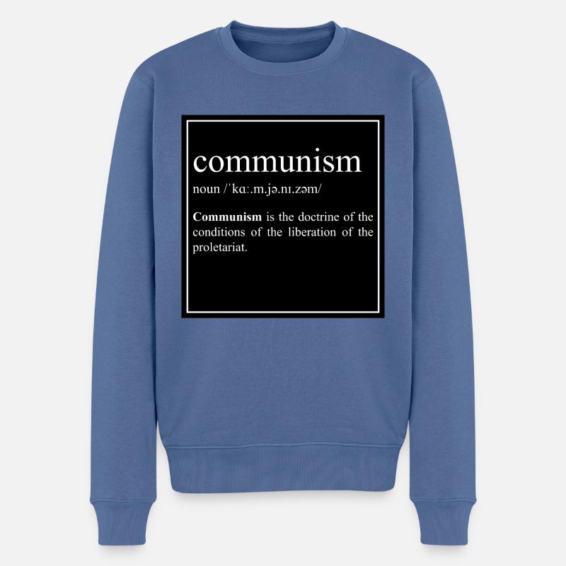 communism, noun -Wörterbucheintrag - Männer Premium Bio Pullover - Taubenblau