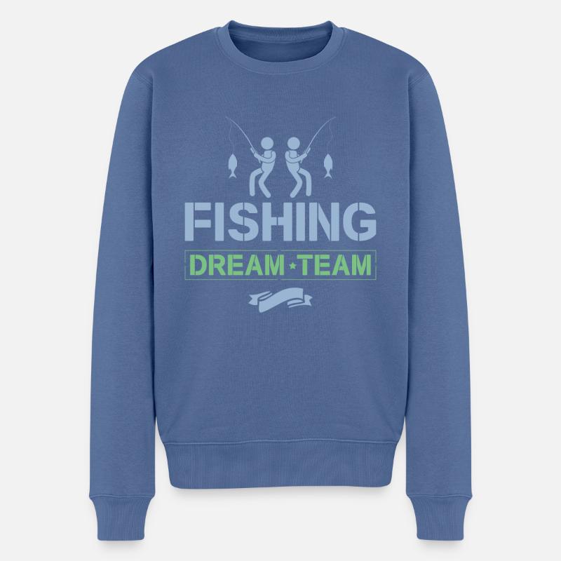 Pêche Dream Team Pêche - Pull Premium bio Homme - bleu pigeon