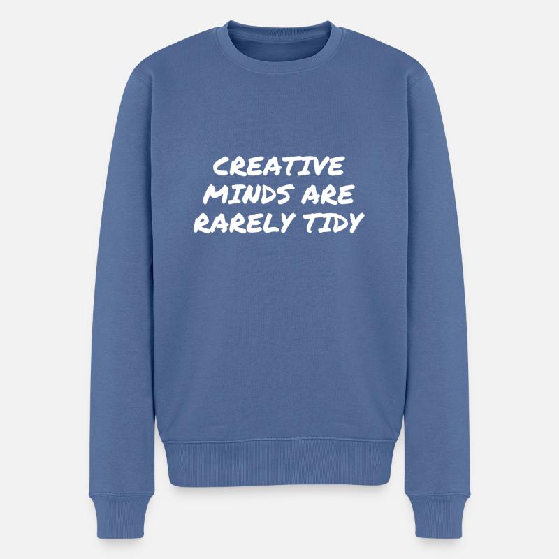 chaos créatif - Pull Premium bio Homme - bleu pigeon