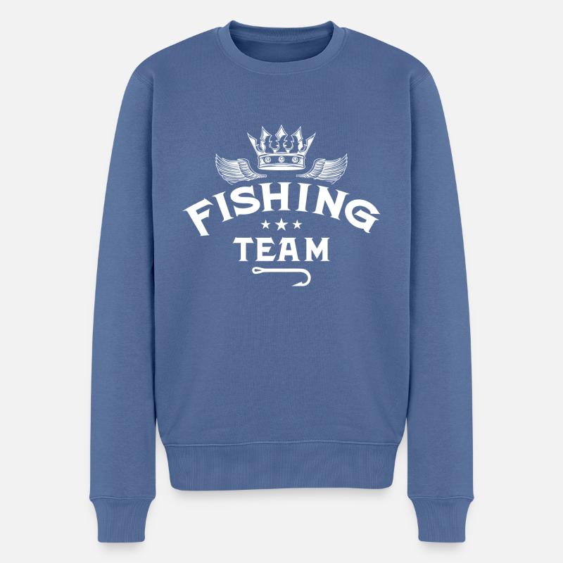 Équipe de pêche pêche pêche - Pull Premium bio Homme - bleu pigeon