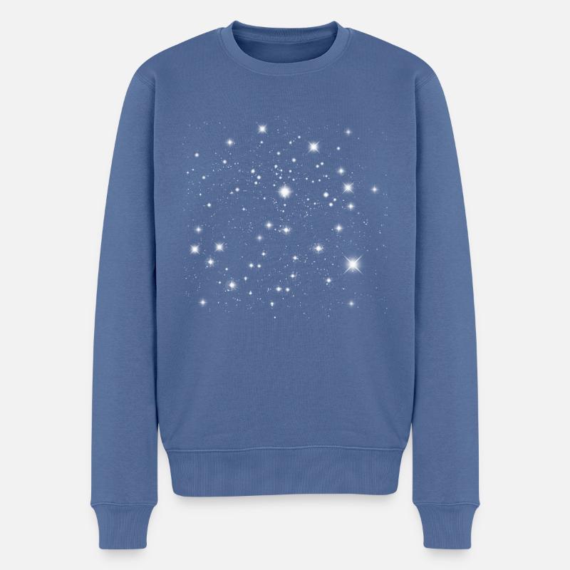 Étoiles dans l'espace - Pull Premium bio Homme - bleu pigeon
