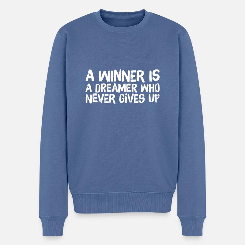Nichts kann mich stoppen - Männer Premium Bio Pullover - Taubenblau