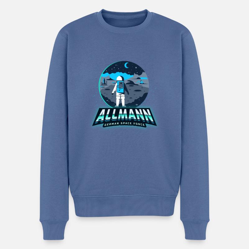 Allmann - german space force - Männer Premium Bio Pullover - Taubenblau