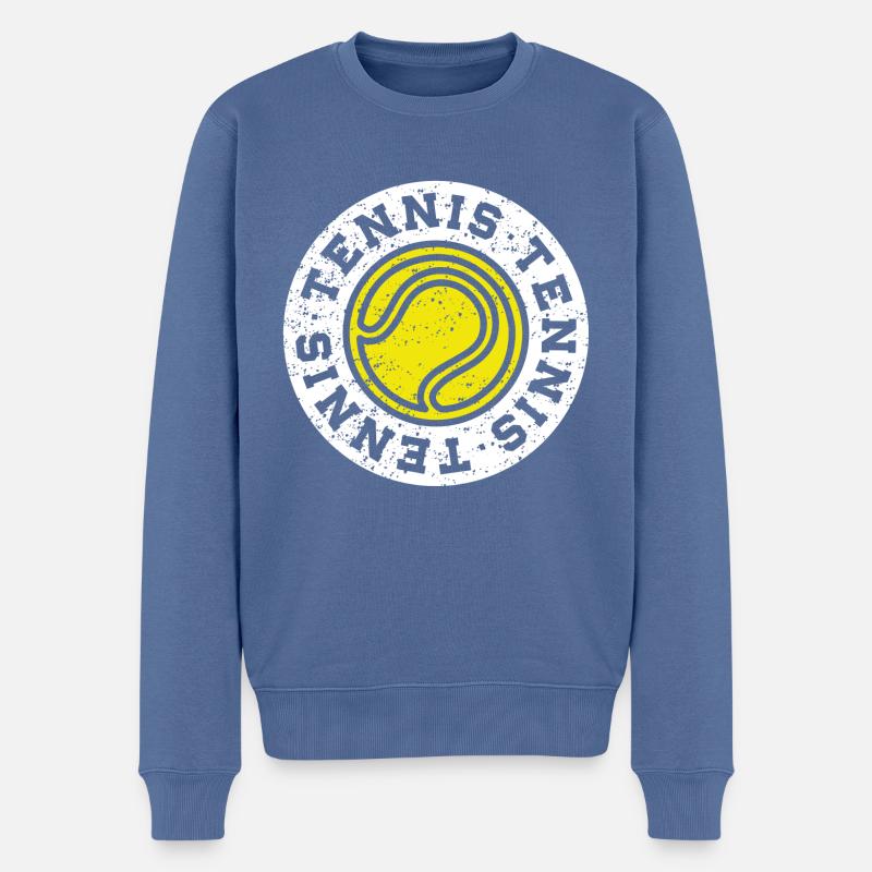 Tennis Sport - Männer Premium Bio Pullover - Taubenblau