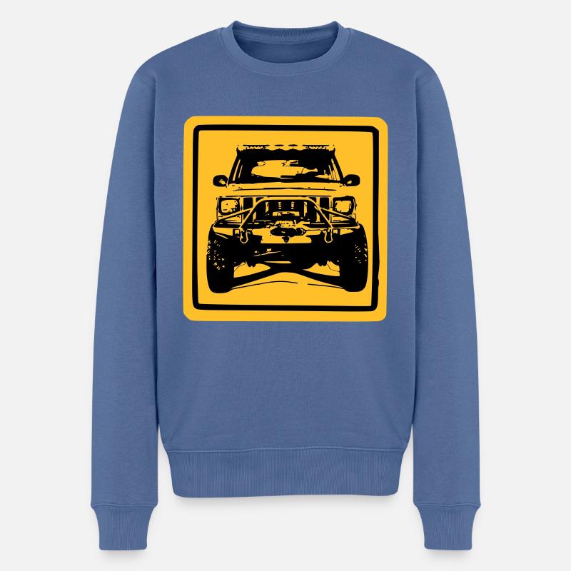 Jaune XJ - Pull Premium bio Homme - bleu pigeon