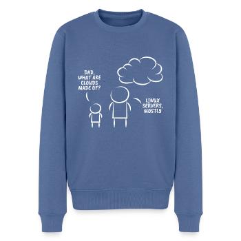 Linux servers Programming Informatic Geschenk - Männer Premium Bio Pullover - Taubenblau - Vorne - Nico (187cm)