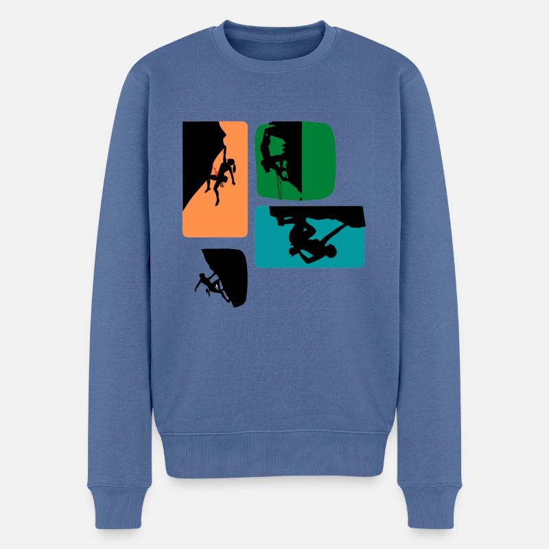 Climbing - Pull Premium bio Homme - bleu pigeon