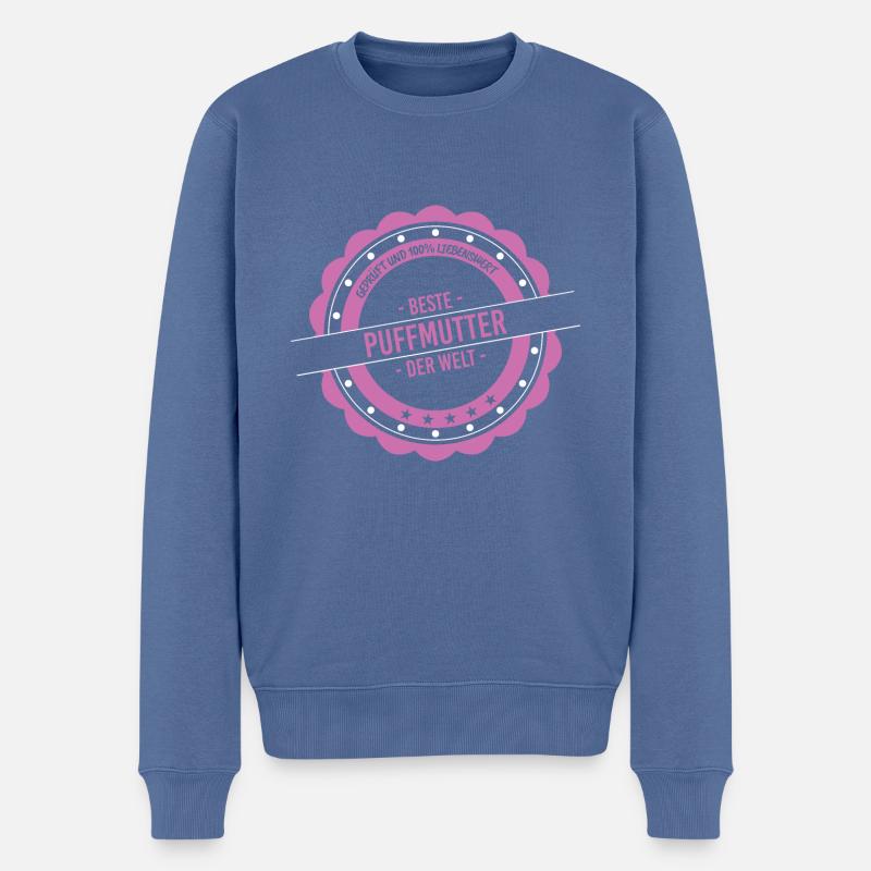 Die beste und liebenswerte Puffmutter - Männer Premium Bio Pullover - Taubenblau