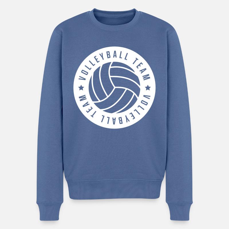 volleyball team - Männer Premium Bio Pullover - Taubenblau