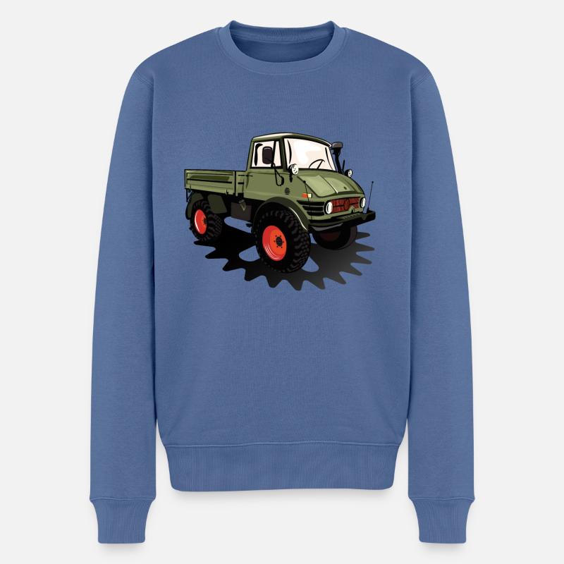 Unimog - Oldtimer - Offroad - Universal Motorgerät - Männer Premium Bio Pullover - Taubenblau