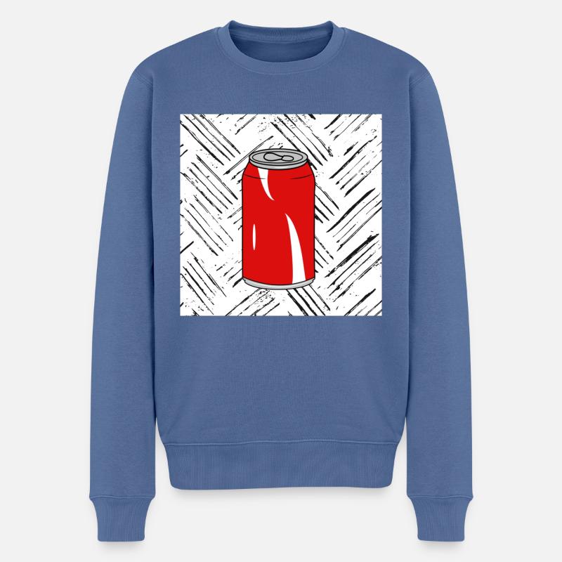Soda - Männer Premium Bio Pullover - Taubenblau