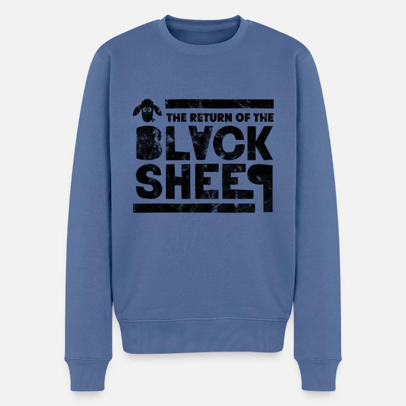 Black Sheep - Männer Premium Bio Pullover - Taubenblau
