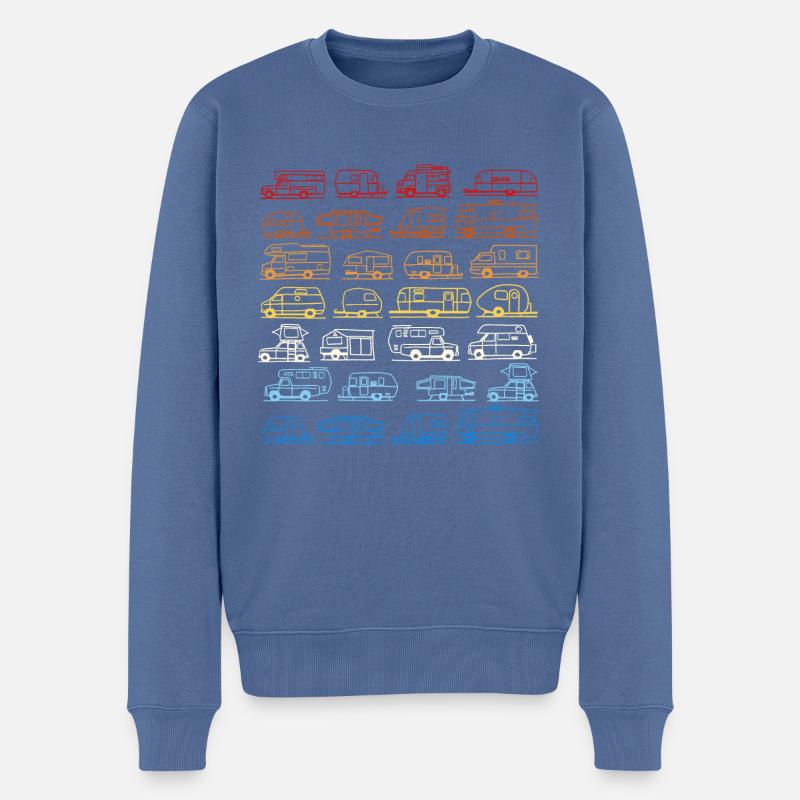 Campingplatz Rainbow - Männer Premium Bio Pullover - Taubenblau