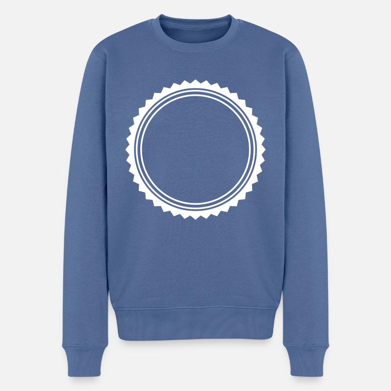 kreis emblem - Männer Premium Bio Pullover - Taubenblau