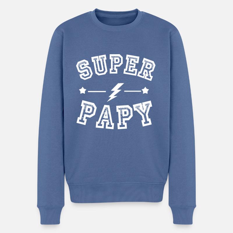 Uropa - Männer Premium Bio Pullover - Taubenblau