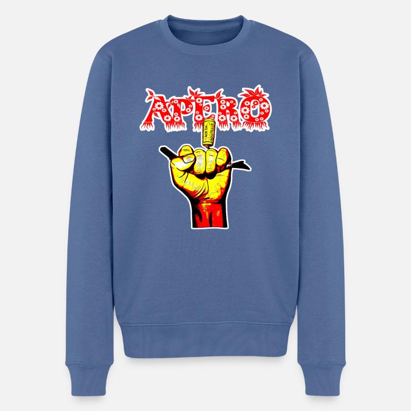 APERO HAUPT - Männer Premium Bio Pullover - Taubenblau