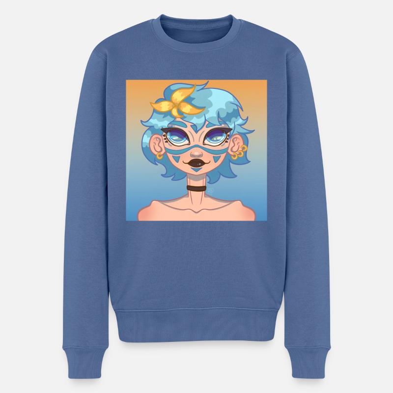 Océan doré - Pull Premium bio Homme - bleu pigeon