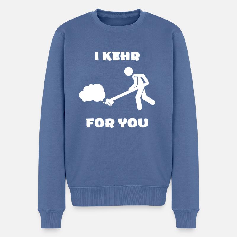 I KEHR FOR YOU - Männer Premium Bio Pullover - Taubenblau