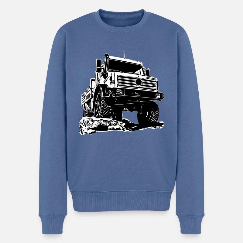 Unimog - Oldtimer - Offroad - Universal Motorgerät - Männer Premium Bio Pullover - Taubenblau