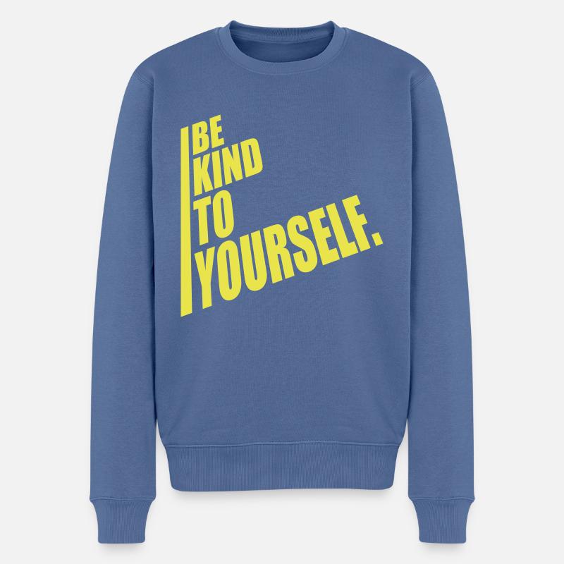 soyez gentil avec vous-même - Pull Premium bio Homme - bleu pigeon