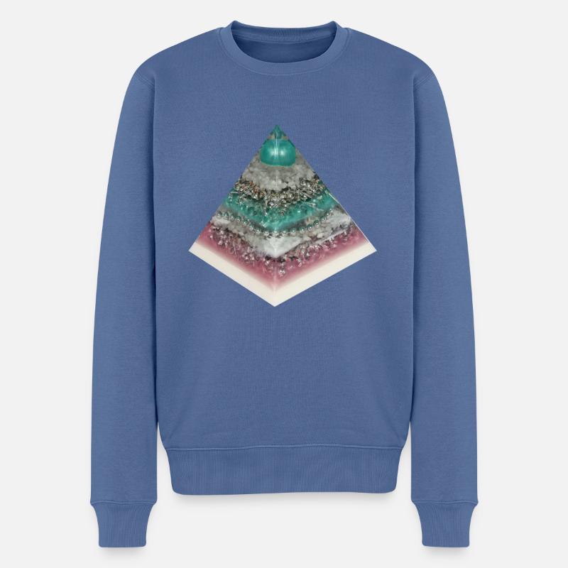 Pyramide de la créativité - Pull Premium bio Homme - bleu pigeon