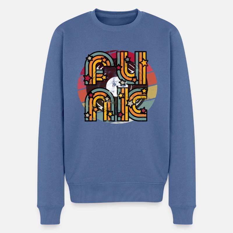 Funk Funky Musik - Männer Premium Bio Pullover - Taubenblau