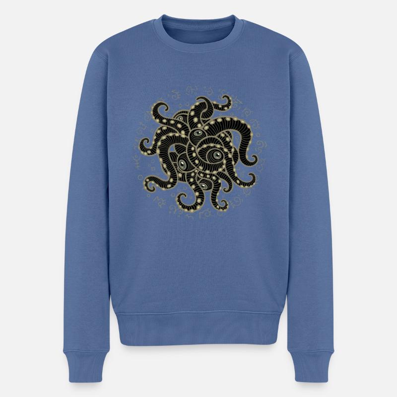 CTHULHU-Symbol - Männer Premium Bio Pullover - Taubenblau