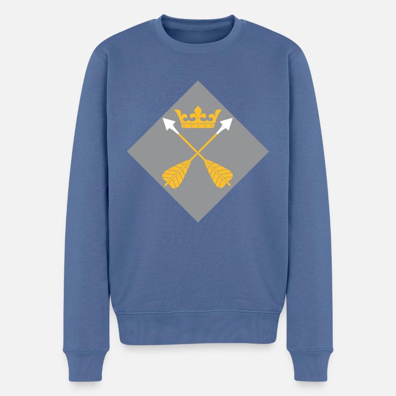 Dalarna - Männer Premium Bio Pullover - Taubenblau