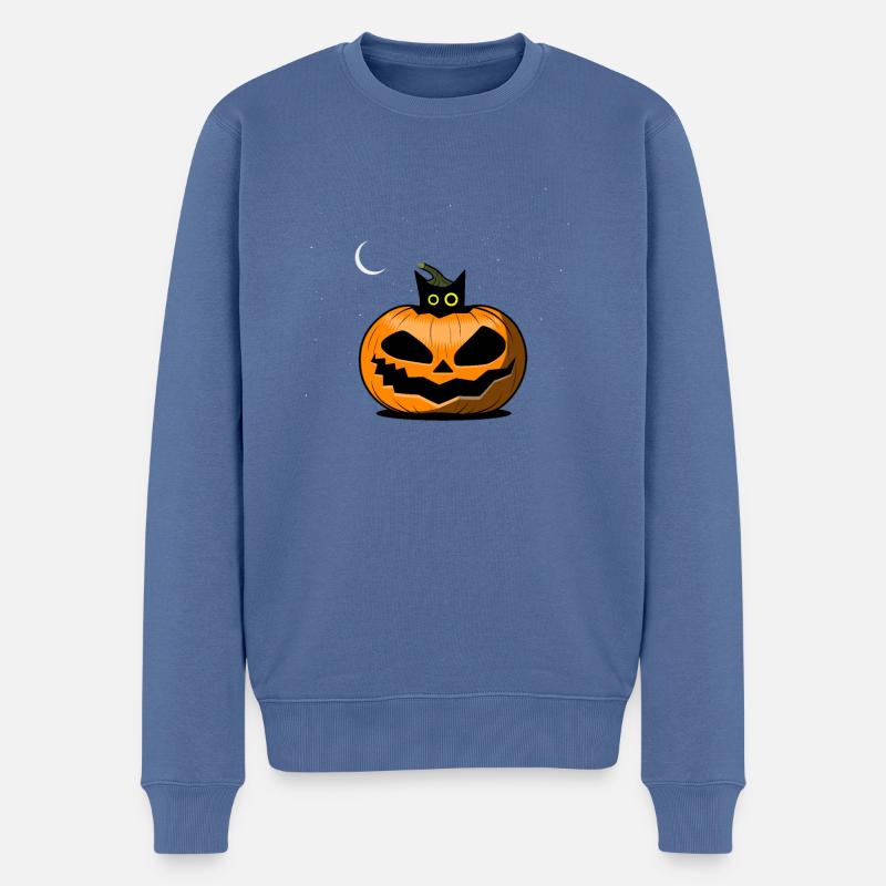 Halloween - Pull Premium bio Homme - bleu pigeon