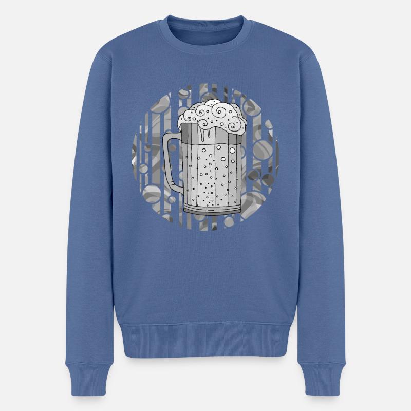 Becher - Männer Premium Bio Pullover - Taubenblau