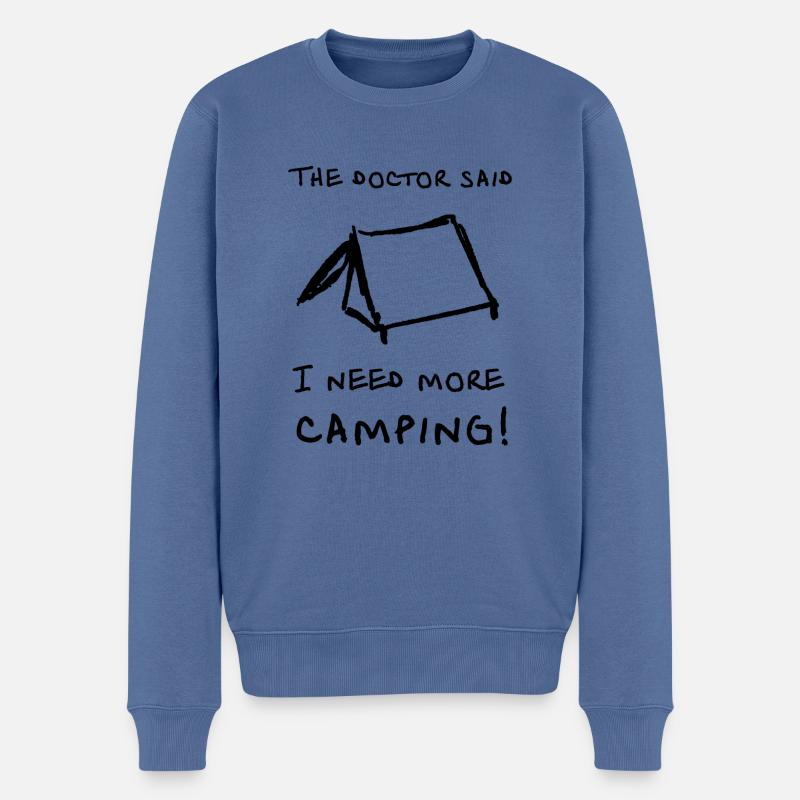 le médecin a dit tente - Pull Premium bio Homme - bleu pigeon