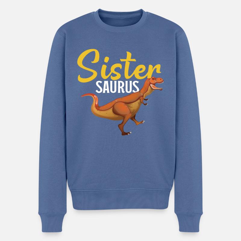 Dinosaurs 3 - Männer Premium Bio Pullover - Taubenblau